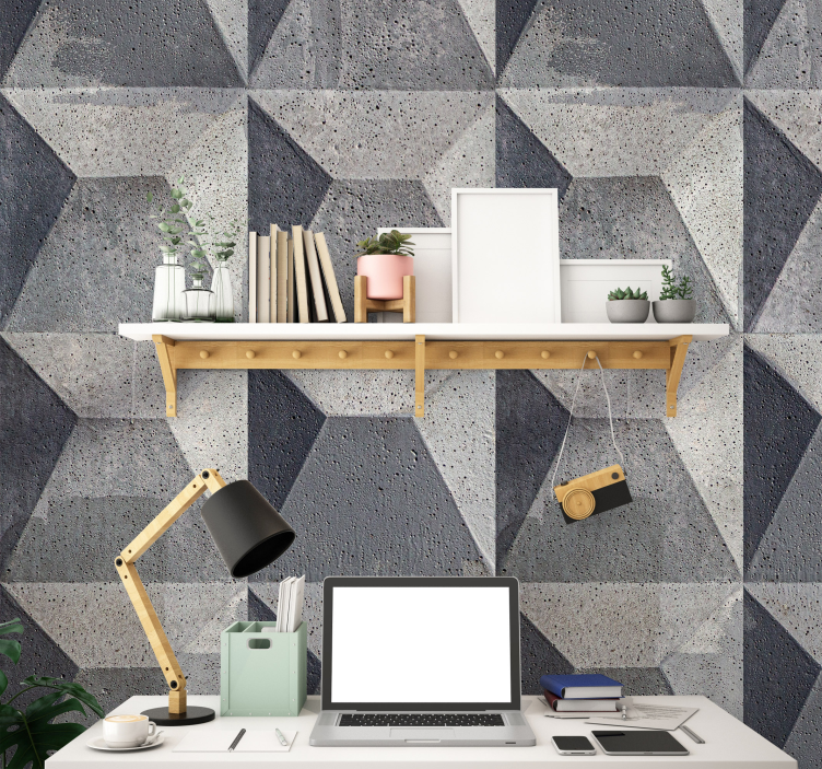 Wallpaper béton brut with concrete texture - TenStickers