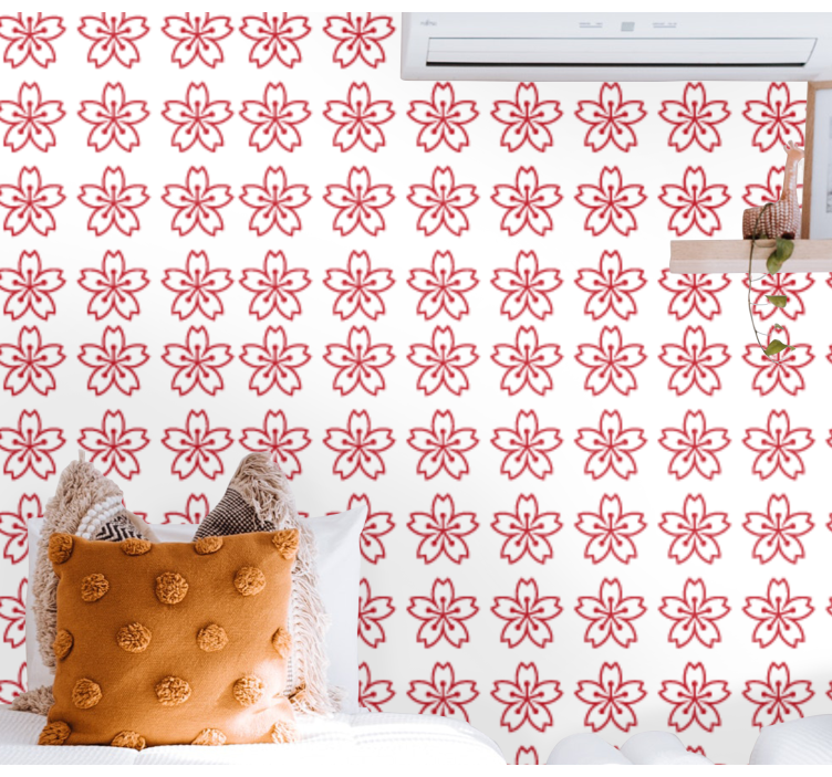 Botanical Balance floral wallpaper - TenStickers