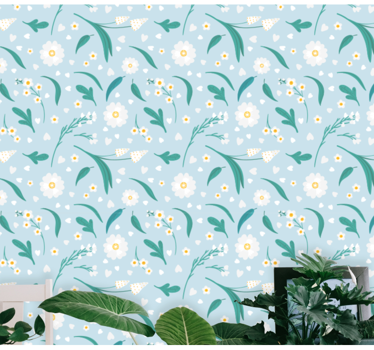 Flower Garden Showcase floral wallpaper - TenStickers
