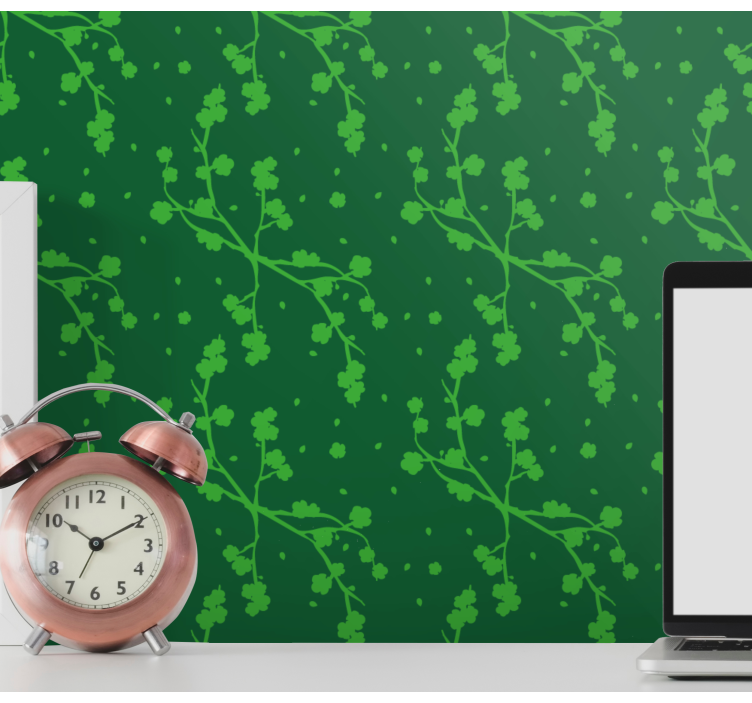 Botanical Greenery leaves wallpaper - TenStickers