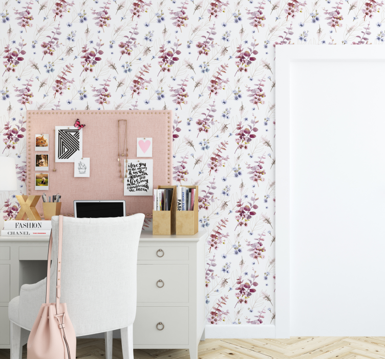 Botanical Illustration teenage bedroom wallpaper - TenStickers