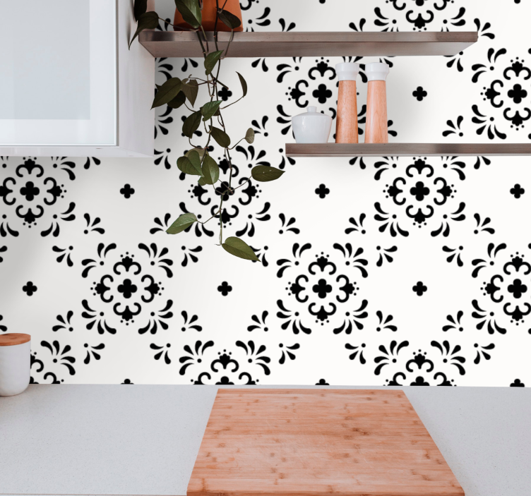 Botanical Ornament floral wallpaper - TenStickers