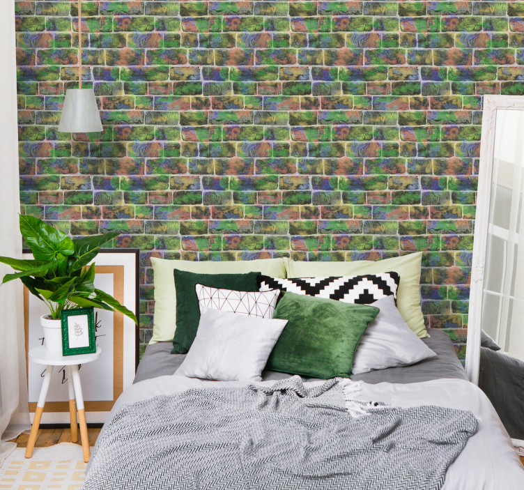 Brick Pattern Detail bricks wallpaper - TenStickers