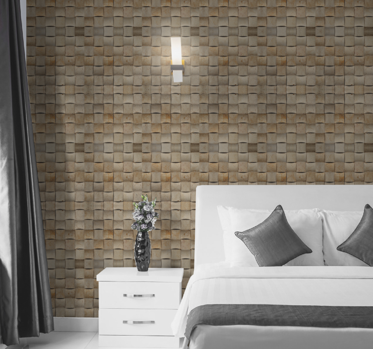 Brown wall surface textured wallpaper - TenStickers