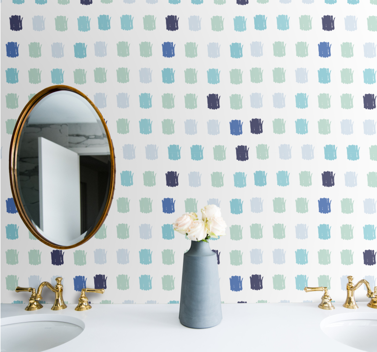 Brushstroke Spots polka dots wallpaper - TenStickers