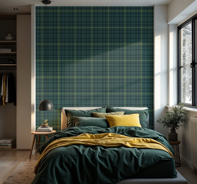 "Burberry" manta master bedroom wallpaper - TenStickers