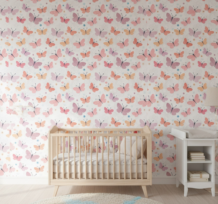 Butterflies wallpaper butterfly design - TenStickers
