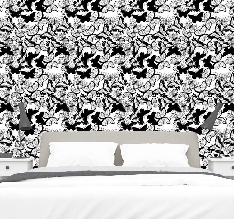 Butterfly Abundance butterflies wallpaper - TenStickers