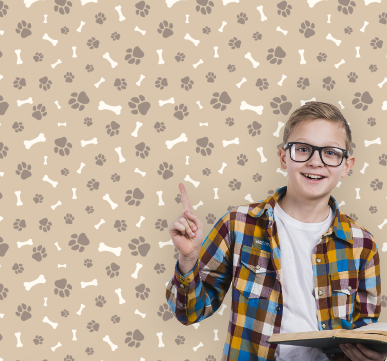 Canine Silhouettes cute dog wallpaper - TenStickers