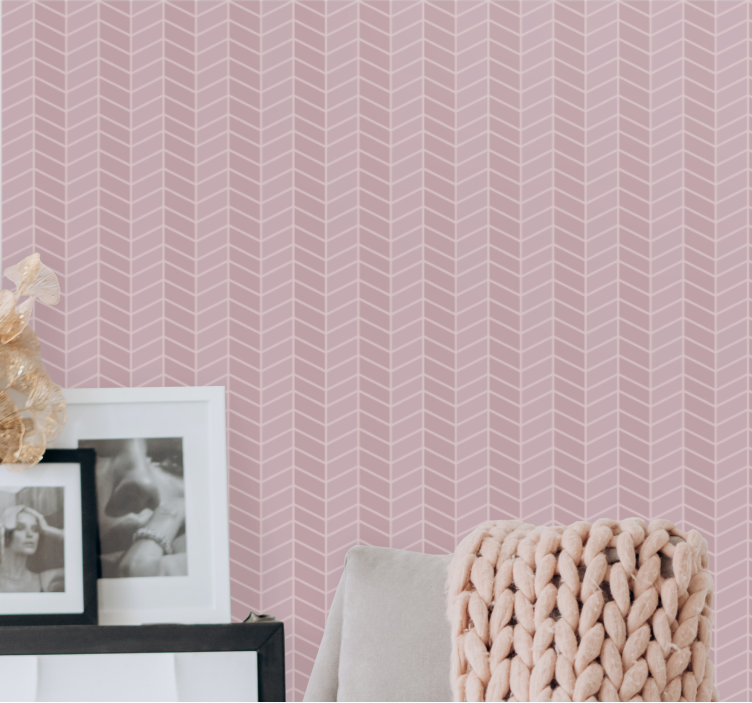Chevron simple motif geometric wallpaper - TenStickers