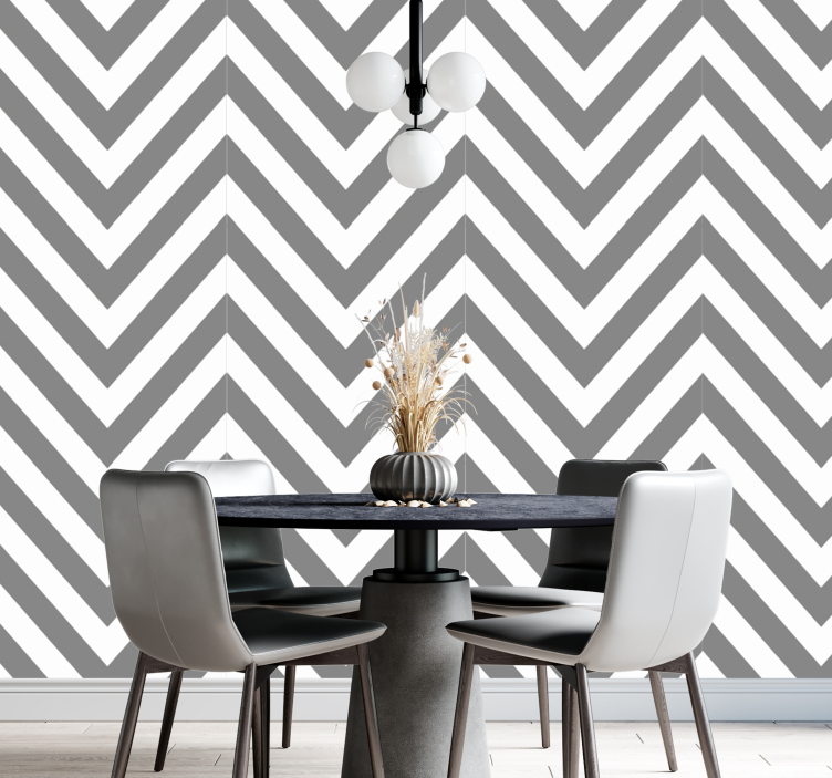 Chevron Stripe Pattern geometric wallpaper - TenStickers