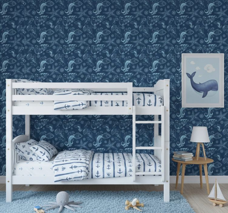 Children's wallpaper ocean fauna design - TenStickers