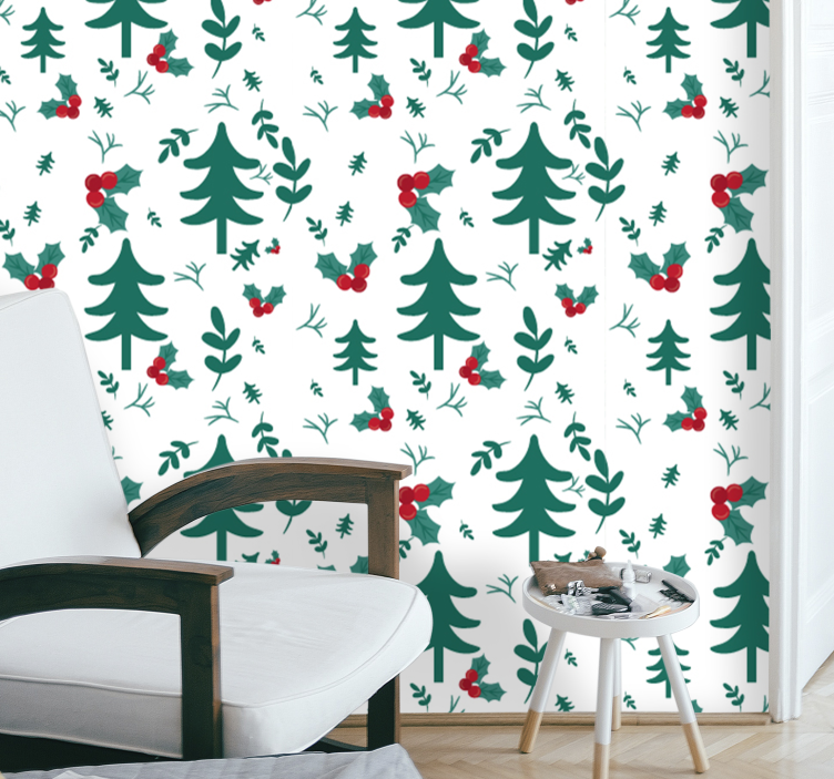 Christams nature Christmas wallpaper - TenStickers
