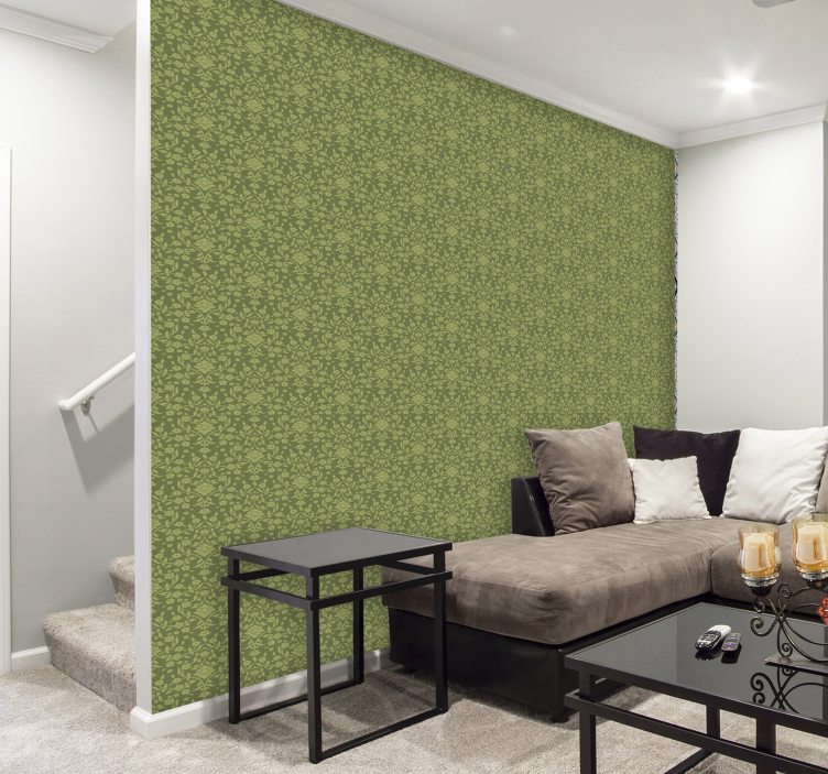 Classic Wallpaper green English style - TenStickers