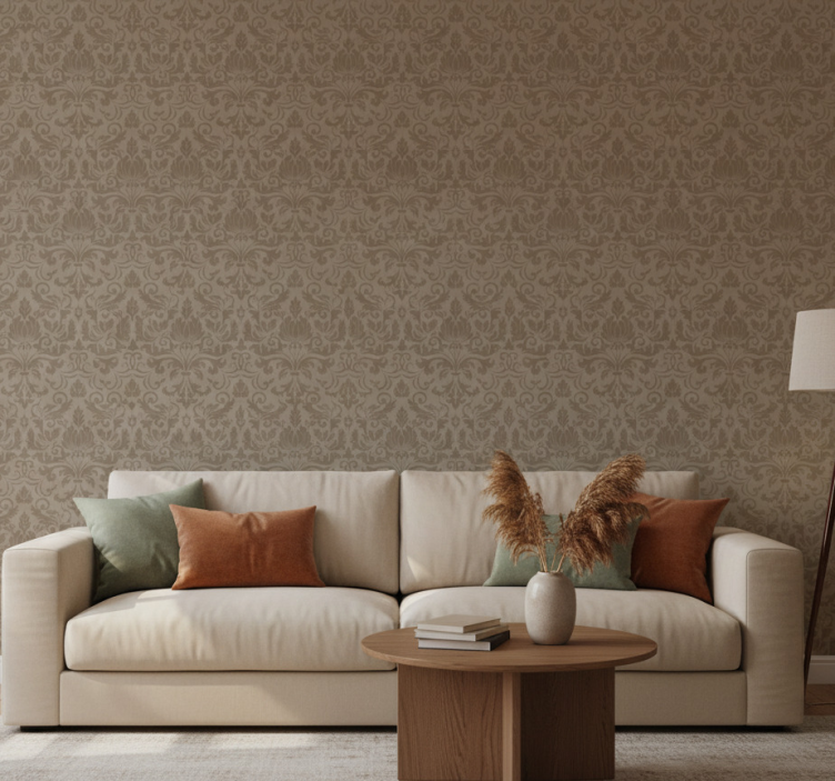 Classic wallpaper velvet flocked design - TenStickers