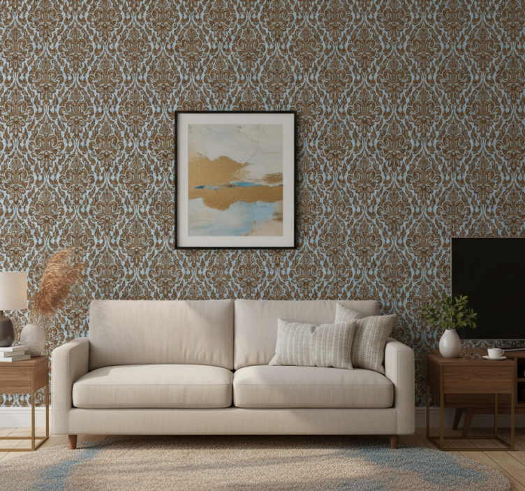 Classic wallpaper with damask design - TenStickers