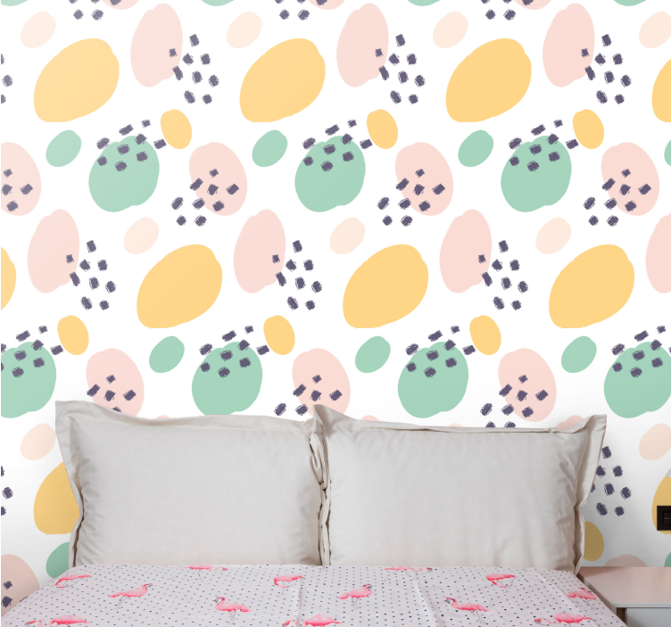 Colorful Dot Patterns polka dots wallpaper - TenStickers