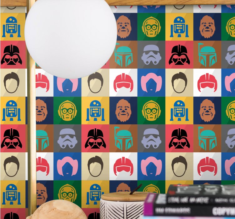 Colorful star characters teenage wallpaper - TenStickers