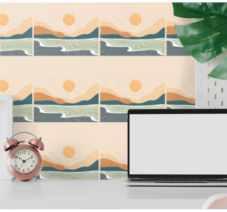 Conceptual Terrain landscape wallpaper - TenStickers