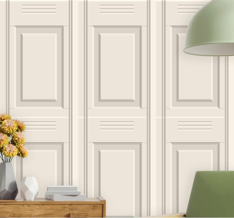 Contemporary floral dsesign panel wallpaper - TenStickers