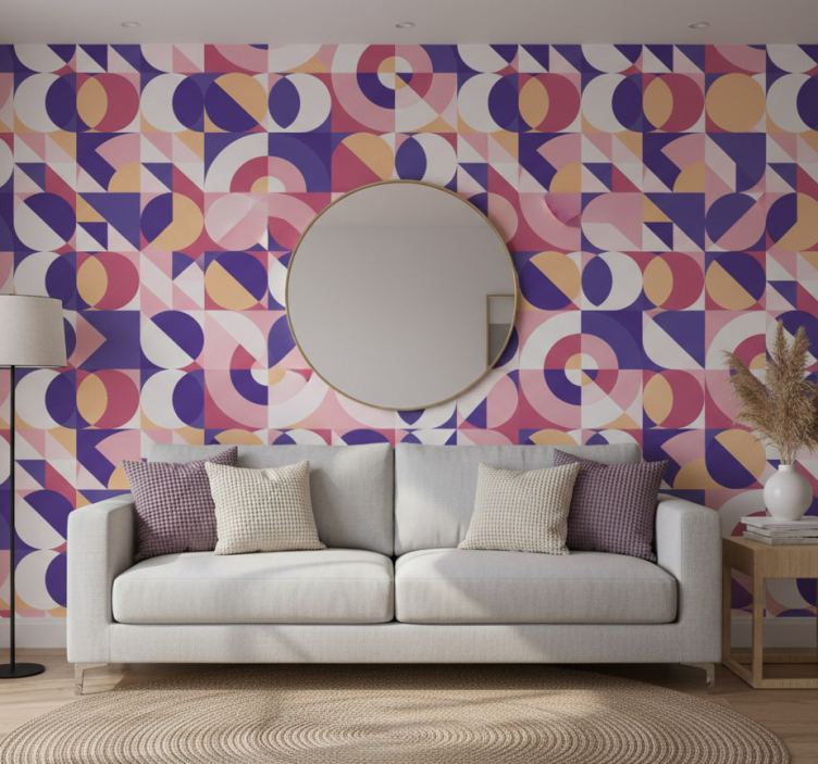 Contemporary wallpaper abstract geometric art - TenStickers