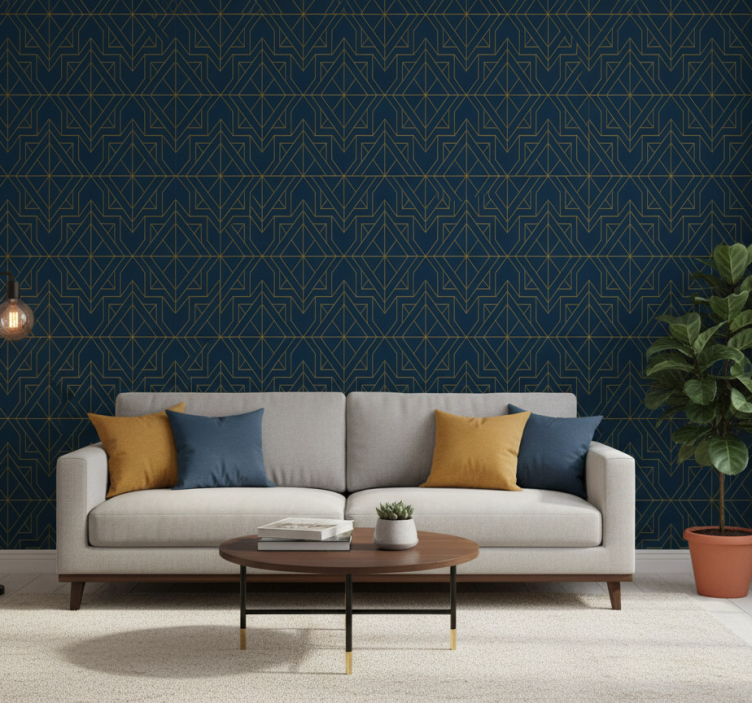 Contemporary wallpaper geometric design concept - TenStickers