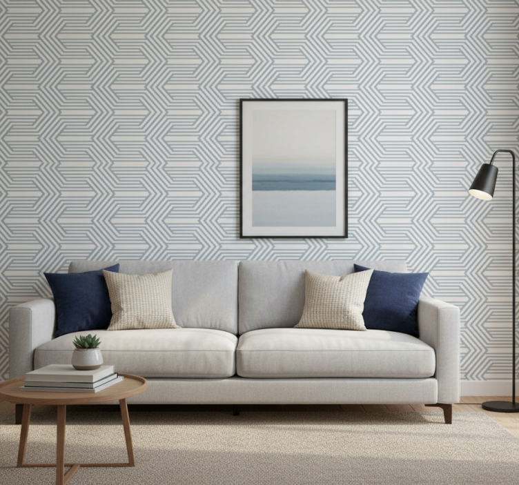Contemporary wallpaper geometric line design - TenStickers
