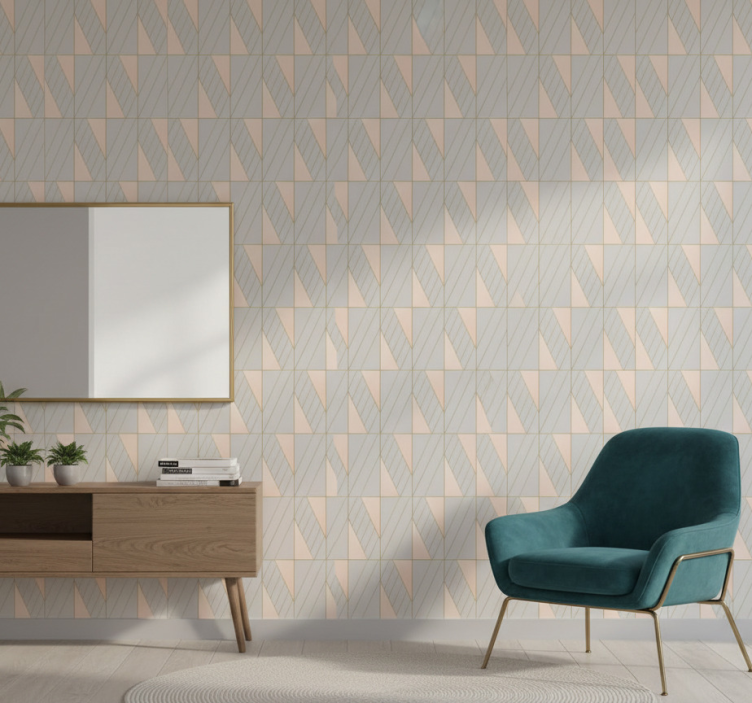 Contemporary wallpaper geometric patterned lines - TenStickers