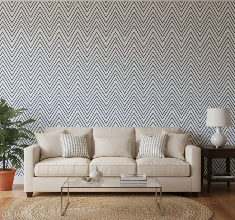 Contemporary wallpaper hampton style line design - TenStickers