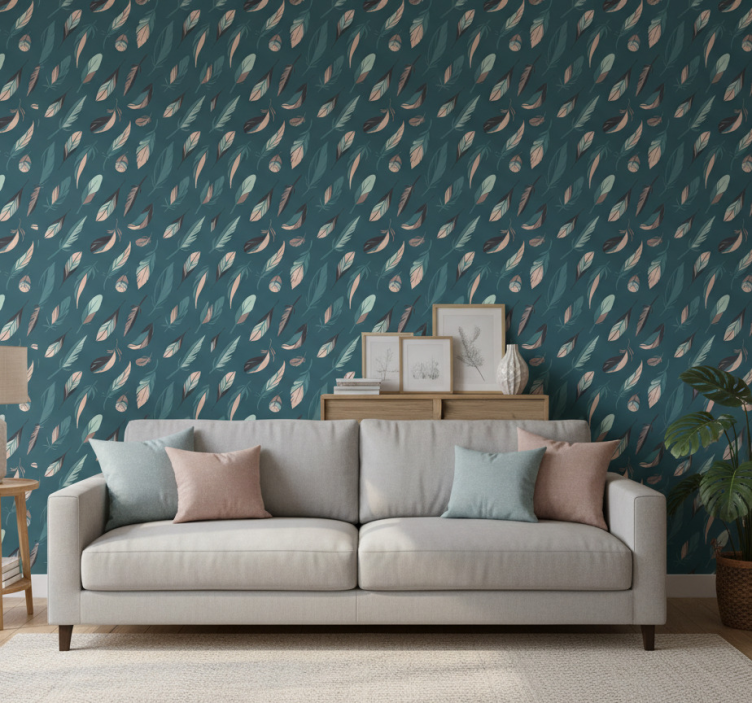 Contemporary wallpaper hand drawn vintage pattern - TenStickers