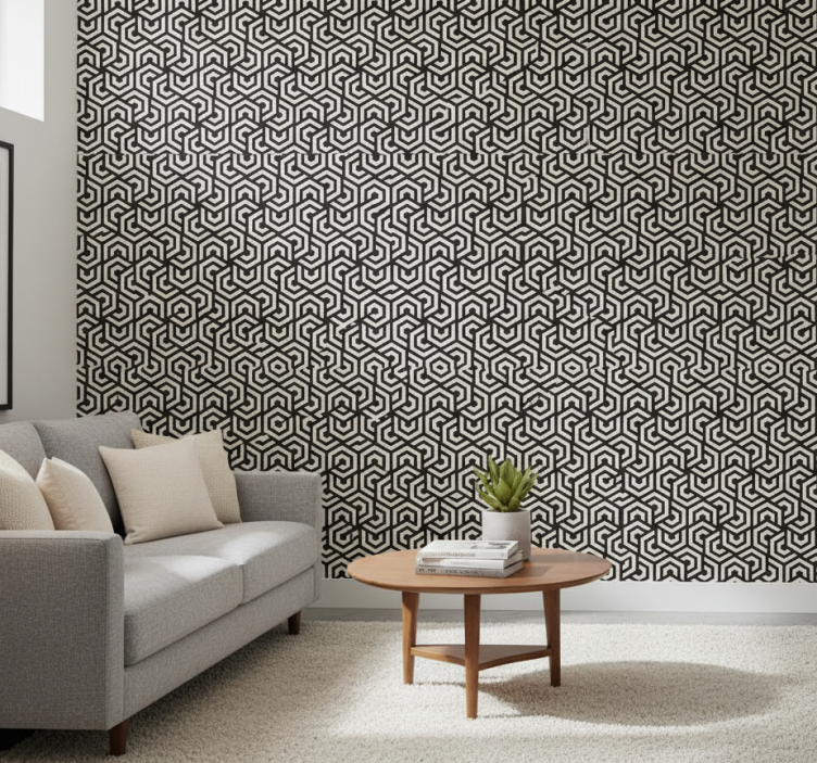 Contemporary wallpaper with mesmerizing design - TenStickers