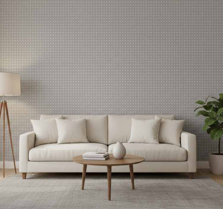 Contemporary wallpaper in a grey dotted pattern - TenStickers