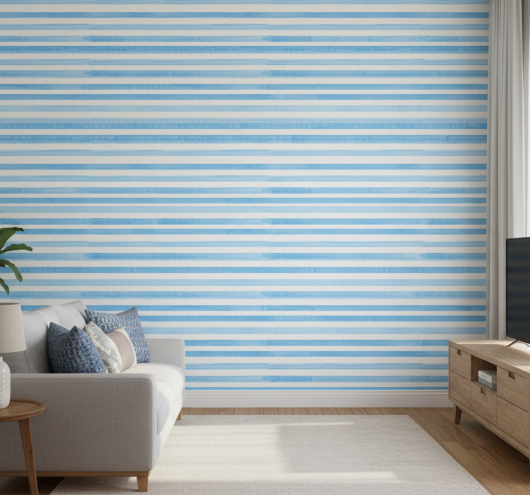 Contemporary wallpaper in blue textured check - TenStickers