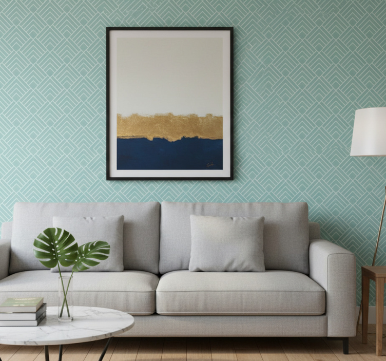 Contemporary wallpaper in geometric pattern style - TenStickers