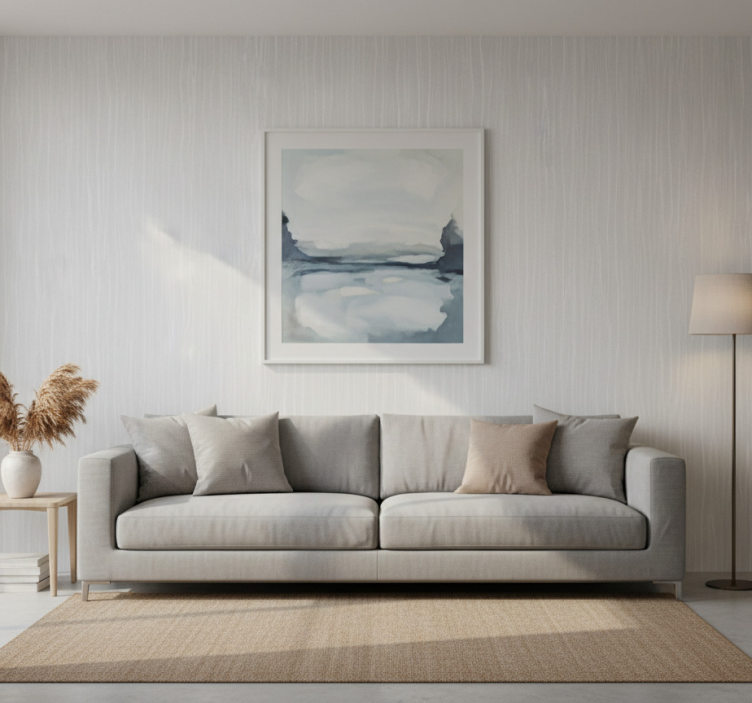 Contemporary wallpaper in light grey wood effect - TenStickers