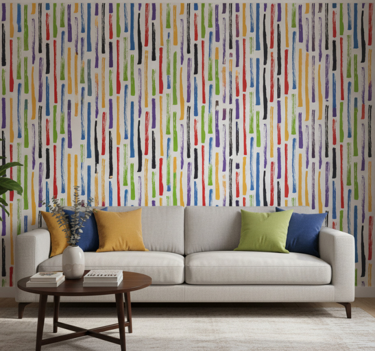 Contemporary wallpaper vibrant design - TenStickers