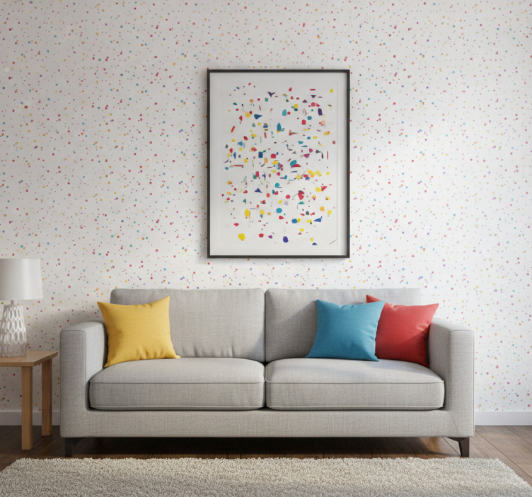 Contemporary wallpaper vibrant dot pattern - TenStickers