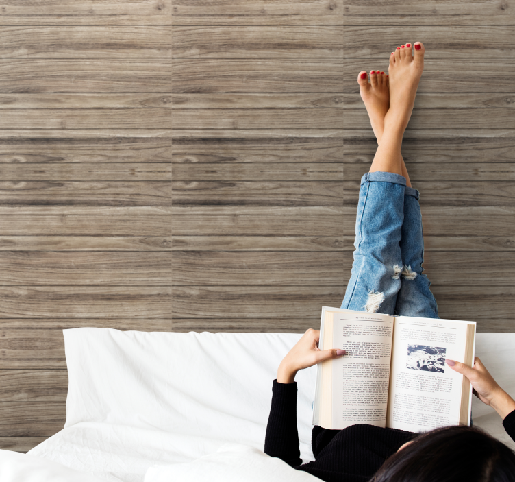 Wood effect wallpaper cozy imitation finish - TenStickers