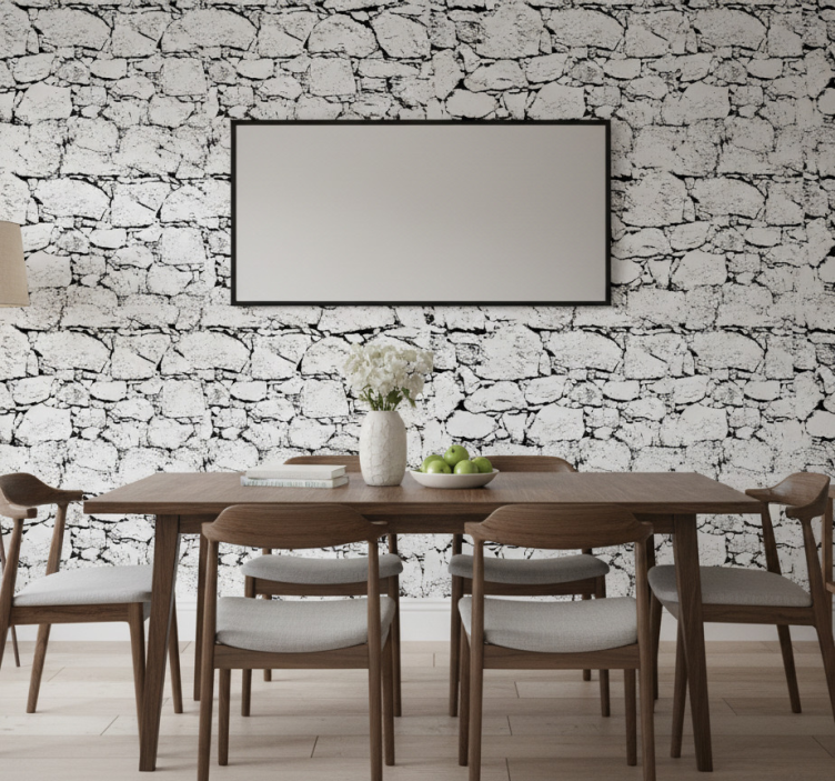Cracked grey marble effect wallpaper - TenStickers