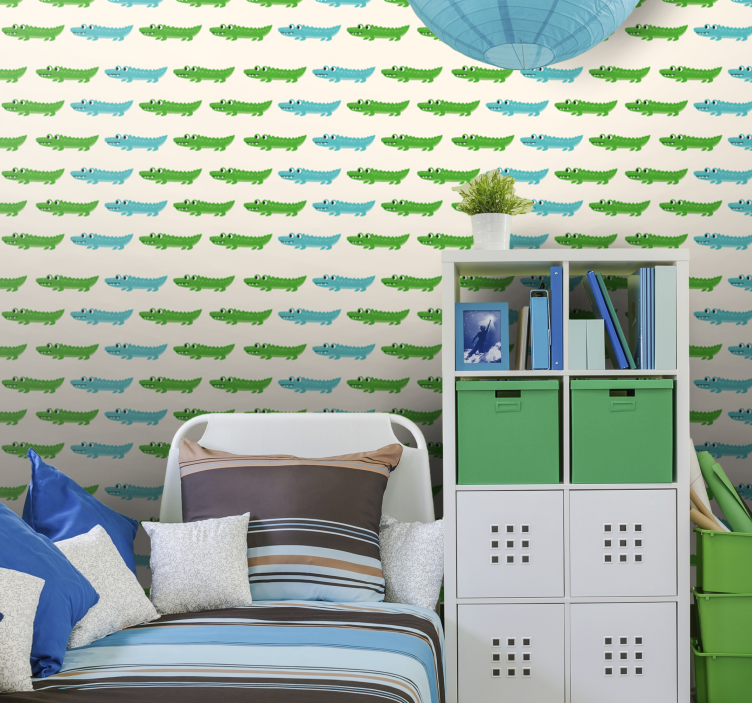 Crocodile Pattern animals wallpaper - TenStickers