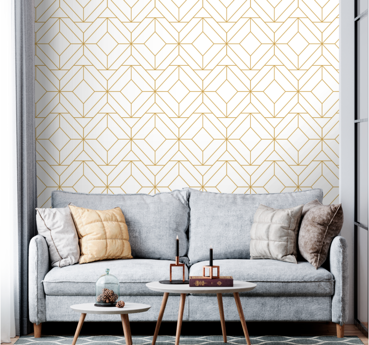 Abstract Cubes geometric wallpaper - TenStickers