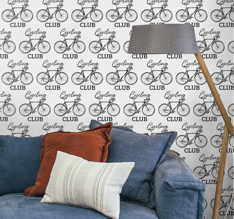 Cycling club Letter wallpaper - TenStickers