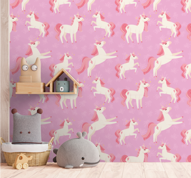 Dancing Unicorns animals wallpaper - TenStickers