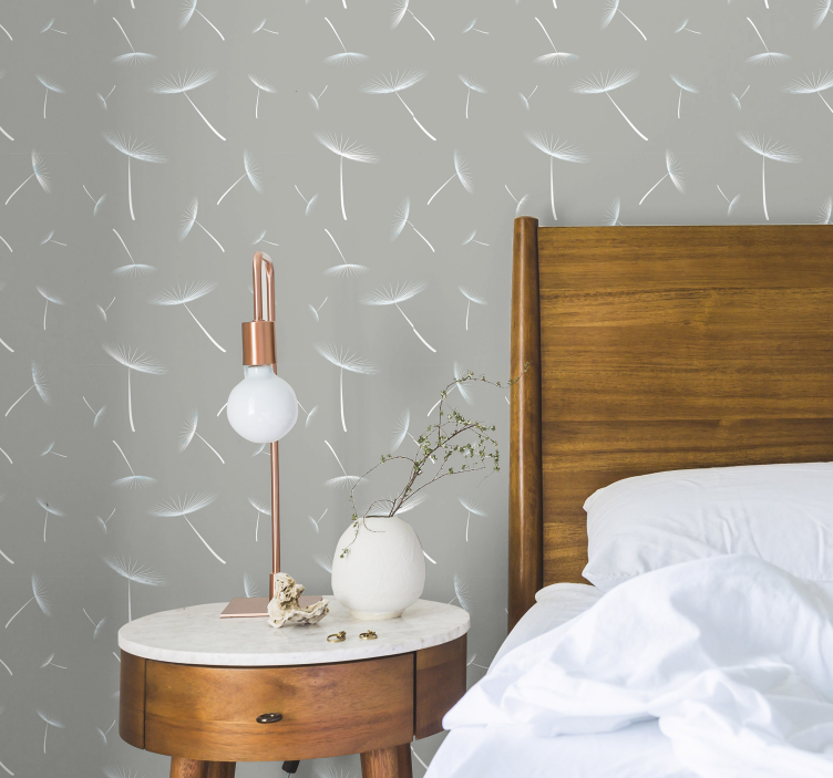 Dandelion Pattern leaves wallpaper - TenStickers