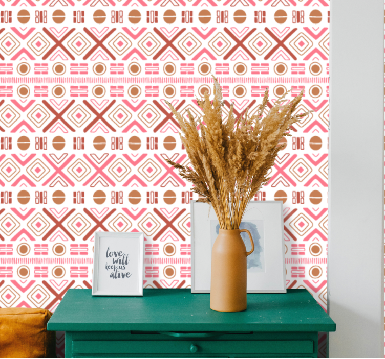 Decorative Geometric Patterns floral wallpaper - TenStickers