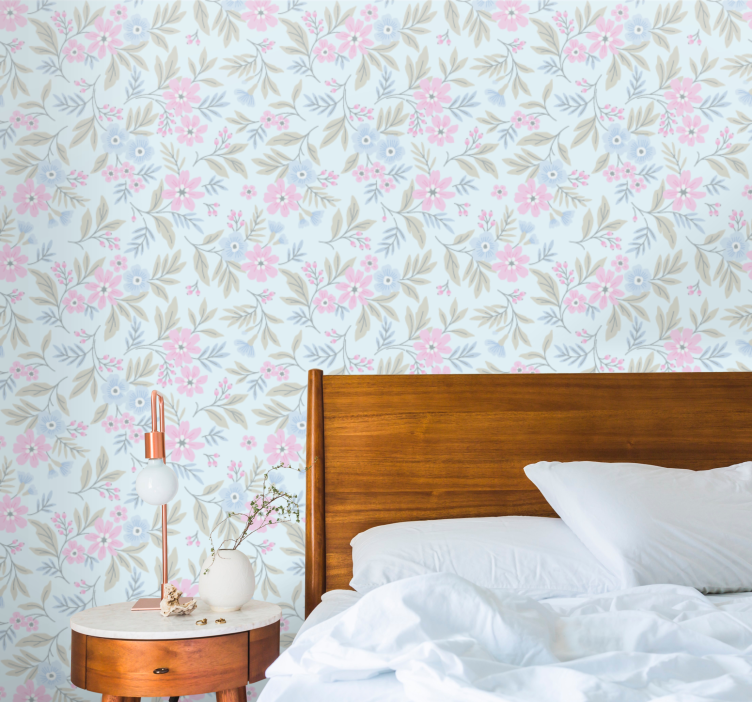 Delicate blossoms master bedroom wallpaper - TenStickers