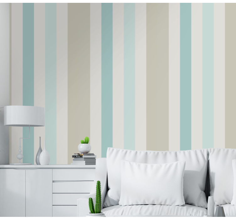 Stripe wallpaper Delicate blue shades vertical - TenStickers