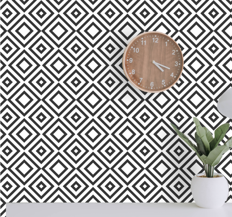 Diamond Shapes Arrangement geometric wallpaper - TenStickers