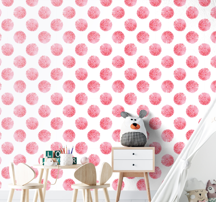 Dotted Texture polka dots wallpaper - TenStickers