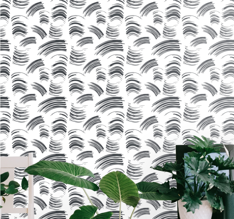 Dynamic Brush Strokes 3 d wall paper - TenStickers